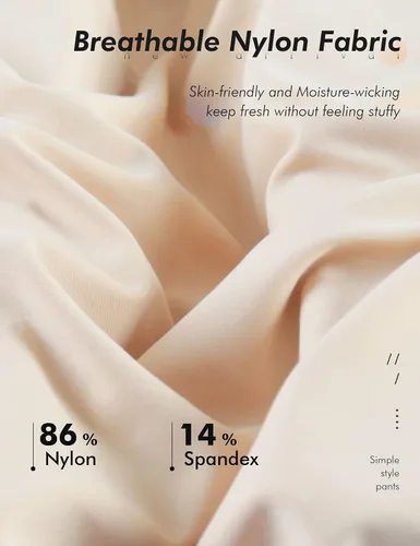 Vista 2 de MANCYFIT Pantalones cortos para mujer, lisos, debajo del vestido, leggings cortos de cintura alta, pantalones cortos ajustados