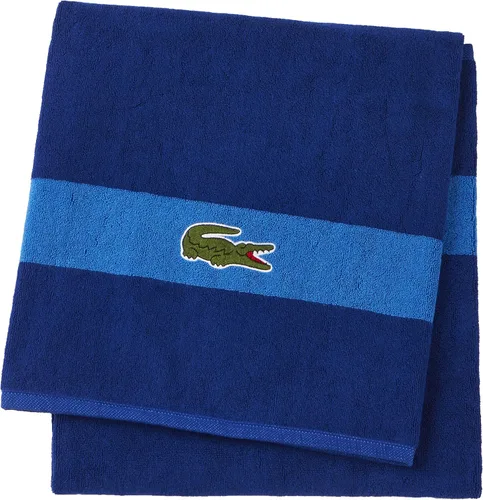 Vista 4 de Lacoste Logo Toalla de baño, 100% algodón, 650 GSM, 30"x52", Orangeade