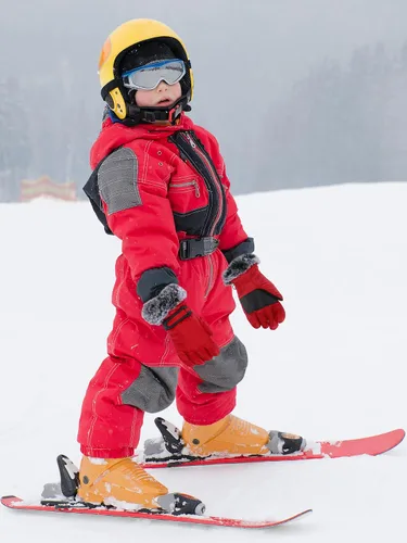 Vista 2 de Geyoga 2 pares de guantes de esquí de nieve para niños, impermeables, de piel sintética, guantes de snowboard resistentes al viento para jóvenes