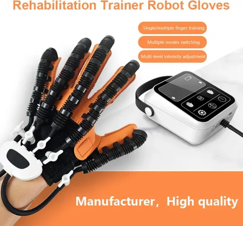 Vista 4 de Smart Rehab - Guantes de robot de rehabilitación manual, equipo de recuperación de trazos de mano, dispositivo de entrenamiento de pacientes