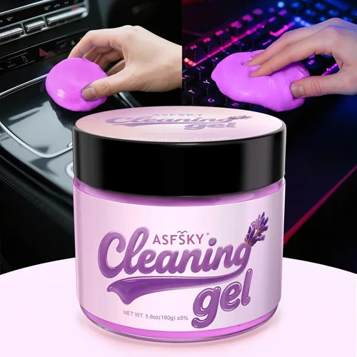 Vista 15 de ASFSKY Gel de limpieza de coche (verde, magnolia), masilla de limpieza universal de polvo, limpiador de interior de coche, removedor de polvo