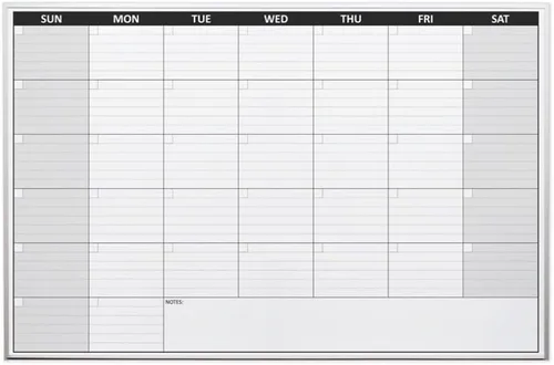 Vista 3 de Calendario de borrado en seco de un mes de 32 x 45.5 pulgadas 1 Mes