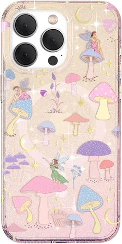Vista 45 de VELVET CAVIAR Funda compatible con MagSafe para iPhone 15, probada en caídas de 10 pies, estampado de leopardo y amatista morada