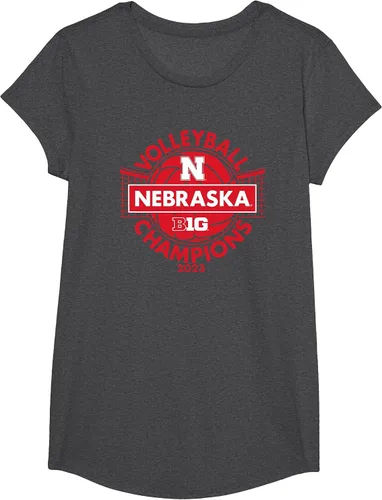 Vista 12 de Nebraska Cornhuskers Big Ten Champs 2023 Women's Volleyball T-Shirt