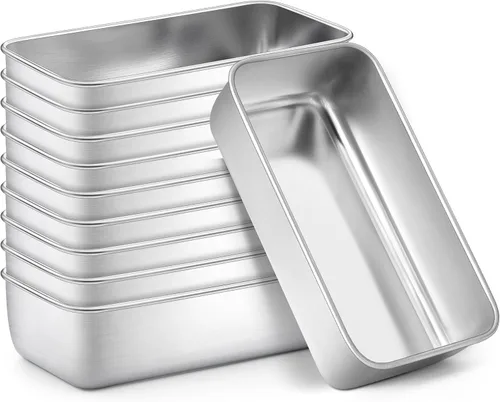 Vista 16 de Onader Molde para pan para hornear, sartén profunda de acero inoxidable de 9 x 5 pulgadas