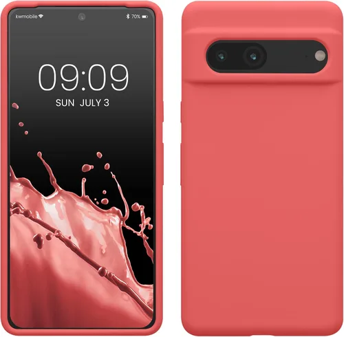 Vista 21 de kwmobile Funda compatible con Google Pixel 7 - Funda de silicona TPU con acabado suave - Piedra antigua