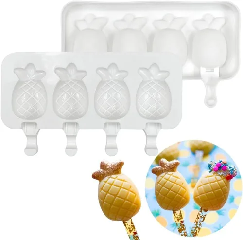 Vista 20 de Molde de silicona para paletas – Máquina de helados suave y lisa (2 piezas, blanco)