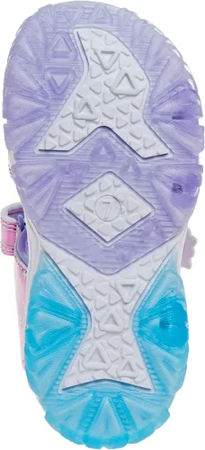 Vista 7 de Disney Zapatos para niñas - Minnie Mouse o Frozen - Sandalias deportivas con punta cerrada con luz (6T-12), AnnaElsa