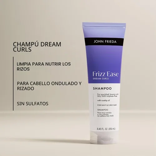 Vista 4 de John Frieda Frizz Ease Dream Curls Champú, champú para cabello rizado y cabello ondulado, 8.45 onzas líquidas, paquete de 2