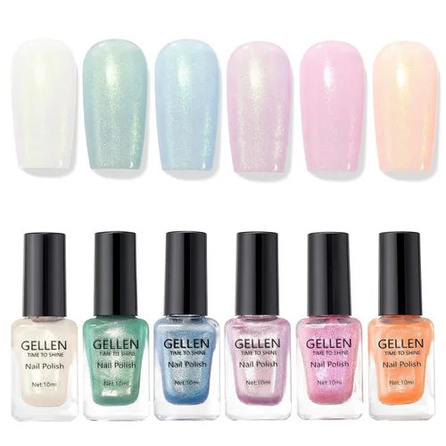 Vista 28 de GELLEN Juego de Esmalte de Uñas en 4 Colores Negro, Blanco, Gris & Base y Capa Superior, Esmalte de Uñas de Tendencia Otoño/Invierno Negro, Blanco