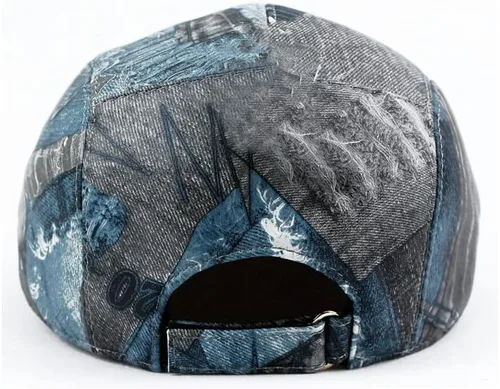 Vista 7 de Sombrero de Newsboy para hombre, proceso de impresión de cuero genuino, boina de hiedra camionero Gatsby Golf Cabbie Gorra plana