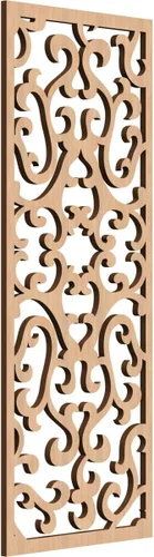 Vista 154 de 9 3/8 pulgadas de ancho x 24 3/8 pulgadas de alto x 1/4 de alto Smithfield paneles de pared de madera con calado, abedul