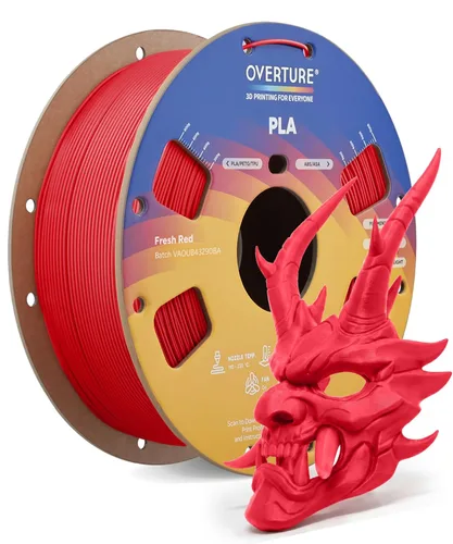 Vista 77 de OVERTURE Paquete de 10 filamentos PLA de 0.069 lbs (0.069 in), filamento de impresora 3D de herido ordenado, paquete de 10 bobinas de 2.2 libras