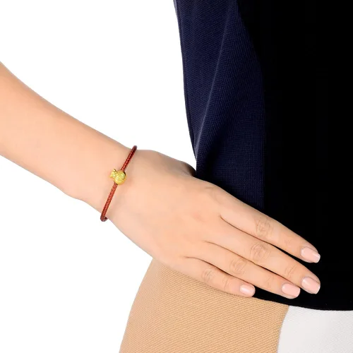 Vista 2 de Chow Sang Sang 999 - Pulsera de oro macizo de 24 quilates para mujer 89197C Oro macizo de 24 quilates