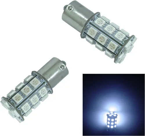 Vista 13 de PA 2 bombillas LED azules 13SMD 1156 para señal de giro, marcador lateral