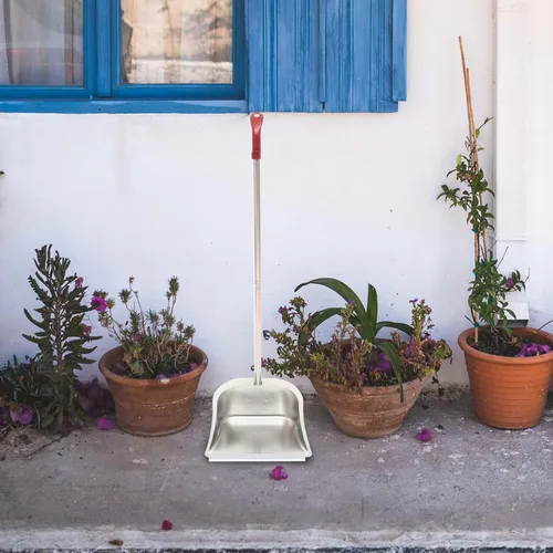 Vista 3 de GANAZONO Stoop - Recogedor de acero inoxidable con gran apertura, pala de basura sin óxido, para uso doméstico