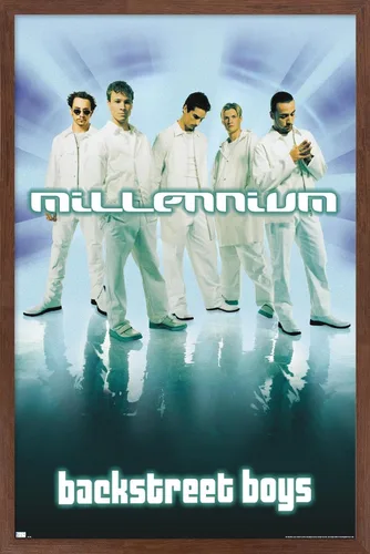 Vista 16 de Trends International Backstreet Boys - Póster de pared del milenio, 22.4 pulgadas de largo x 14.7 pulgadas, versión enmarcada en madera de granero