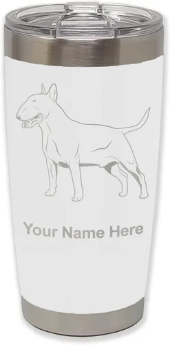 Vista 29 de LaserGram Vaso aislado al vacío de 20 onzas, perro Bull Terrier, grabado personalizado incluido (negro) Engraved Gift for Dog Lovers, Vacuum