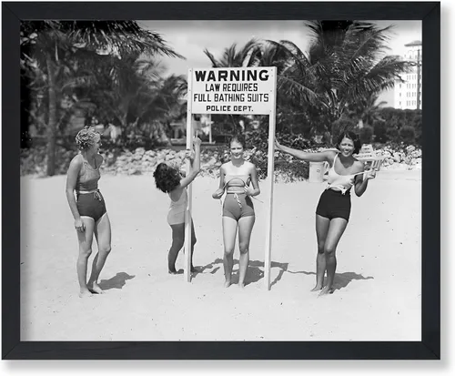 Vista 10 de Poster Master Póster vintage de mujeres en la playa, impresión de moda, arte de traje de baño, regalo glamoroso para hombres, mujeres, nadadores