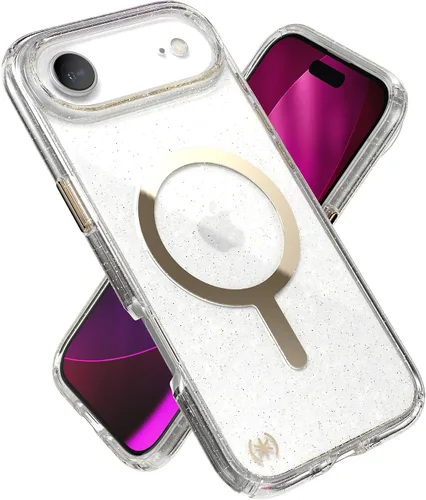 Vista 12 de Speck Presidio LUX - Funda para iPhone 17, compatible con MagSafe, funda protectora delgada, color negro desvanecido/gris pizarra/blanco