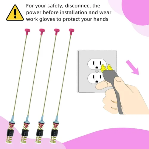 Vista 7 de Kits de varillas de suspensión WA50R5200AW/US WA50R5400AV/US para lavadora Samsung WA45T3200AW/A4, reemplaza WA45M7050AW/A4 WA45T3400AV/A4