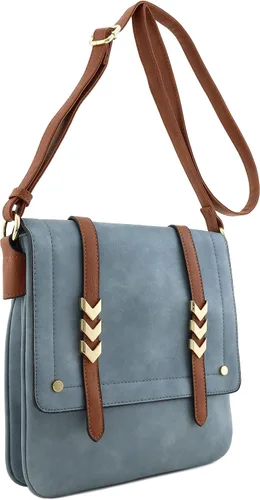 Vista 2 de ALYSSA Bolsa cruzada con doble compartimento y solapa grande
