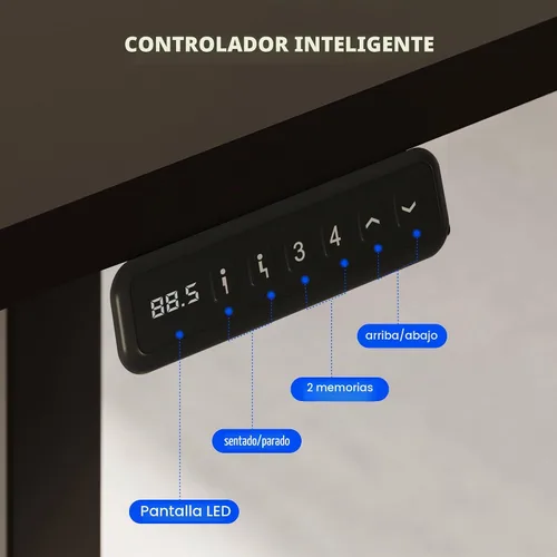 Vista 3 de FLEXISPOT Escritorio eléctrico de pie, escritorio de una pieza de 40 x 24