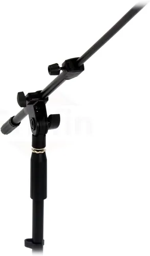Vista 6 de GRIFFIN Soporte de micrófono corto (serie Low Profile-X) – Soporte de trípode para bombo, amplificadores de guitarra, escritorios de estudio, canto