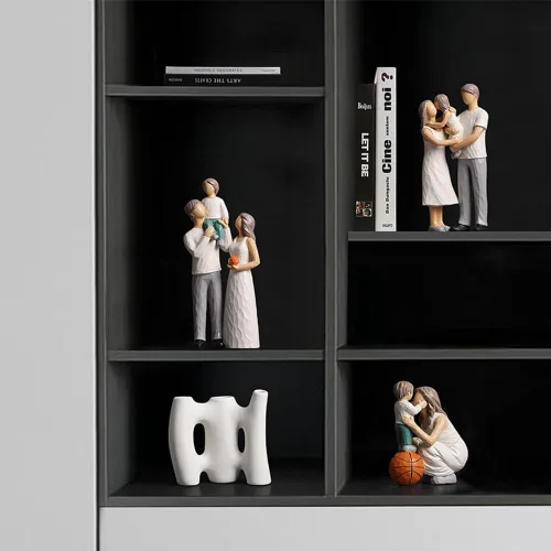 Vista 7 de Figuras Familiares Decorativas de Resina Estatua de Madre e Hijo Regalos para Decoración del Hogar - Cumpleaños, Acción de Gracias, Navidad, Día