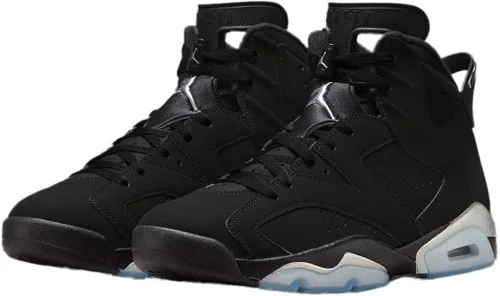 Vista 3 de Jordan 6 Retro Black Chrome BlackMetallic Silver-Black (DX2836 001) para hombre, Azul hielonegro-vela-blanco