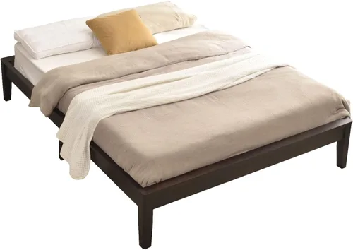 Vista 11 de Better Home Products Stella - Marco de cama individual de madera de pino maciza, color caoba