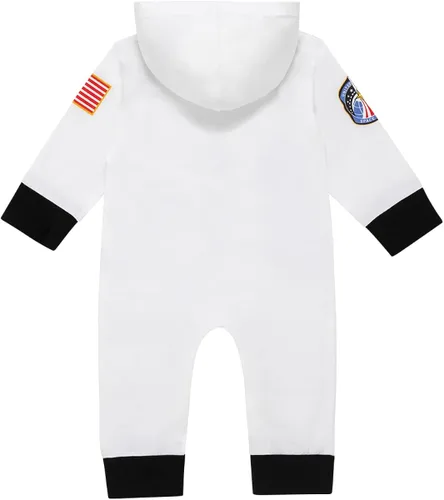 Vista 2 de Daddy's New Fishing Buddy Newborn Baby Boys Girls Halloween Hoodie Bodysuits Infant Astronaut Costume Cosplay Jumpsuit Outfit