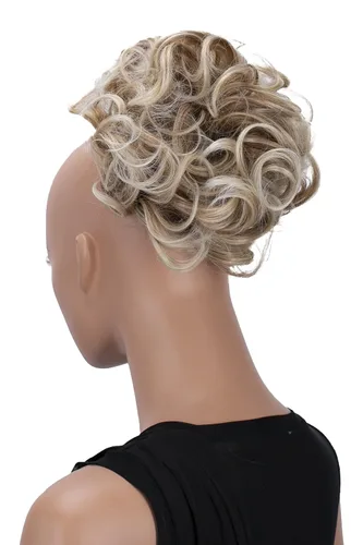 Vista 6 de CAISHA Moño Hairpiece Cola de caballo Topknot Hepburn-Bun Scrunchie Updo Ash Brown Light Blonde Mix HK124