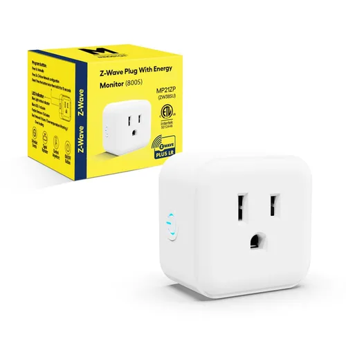 Vista 9 de Minoston Regulador de salida Z-Wave, enchufe inteligente Z-Wave serie 800, requiere concentrador Z-Wave, compatible con Alexa y Google Assistant