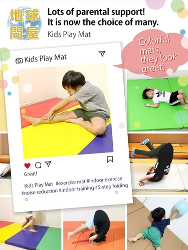 Vista 8 de KaRaDaStyle Colchoneta de Gimnasia Plegable de Estiramiento 75"x31"x1.2" Ejercicio Entrenamiento Muscular Juego de Niños Colchoneta de Barra