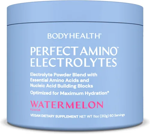 Vista 7 de BodyHealth PerfectAmino Polvo de Electrolitos Sin Azúcar, Hidratación Ayuno Keto Cero Azúcar Mezcla de Bebida de Electrolitos con Minerales Traza