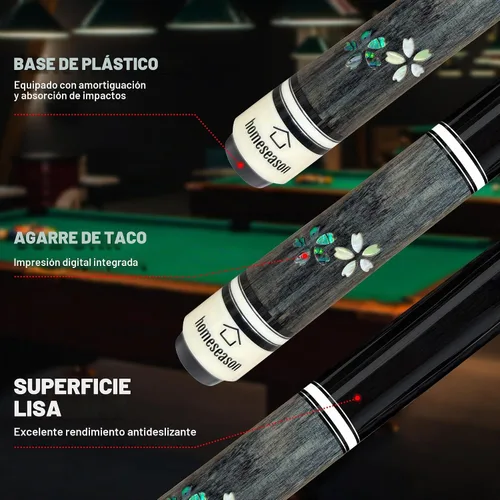 Vista 2 de HomeSeason Pool Cue Stick 58" Professional Billiard Canadian Maple Pool Stick with Leather Case & 13mm Tip, 18/19/20/21oz for Adults Pro Player 21oz
