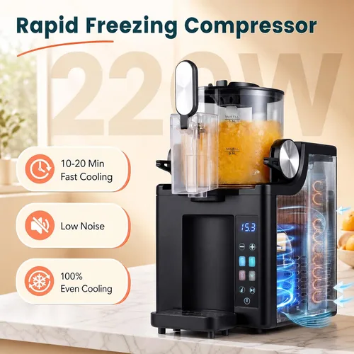Vista 7 de DORTALA Máquina de granizado de 68 oz con 4 presets