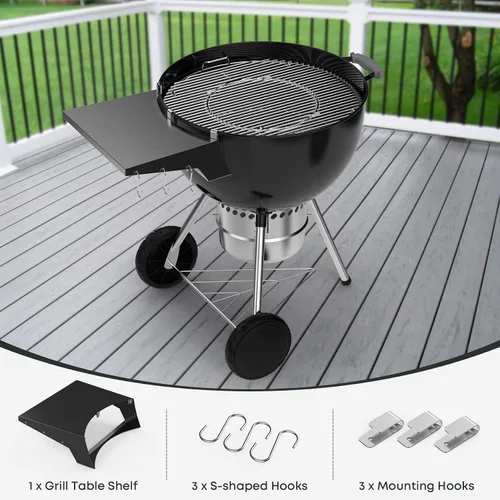 Vista 2 de Stanbroil - Estante de mesa para parrilla Weber de 22 pulgadas y tamaños similares Accesorios para parrilla Weber Master-Touch y hervidor original