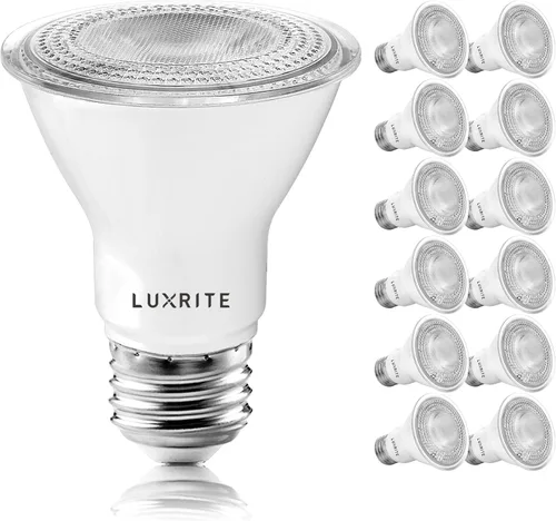 Vista 8 de LUXRITE Foco LED PAR20 de Inundación, Equivalente a 50W, 5 Colores Seleccionables 2700K-5000K, 550 Lúmenes, 7W, Foco LED Regulable, Clasificación