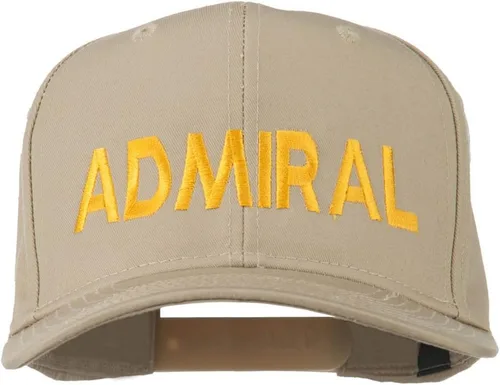 Vista 8 de e4Hats Gorra de sarga de algodón bordado Almirante Azul marino