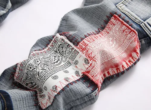 Vista 199 de Enrica Pantalones vaqueros estampados casuales para hombre