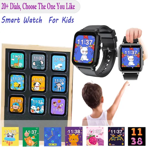 Vista 5 de Reloj inteligente para niños, reloj inteligente para niñas y niños con 26 juegos, grabadora de video y reproductor, calendario podómetro, linterna