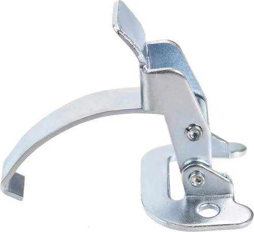 Vista 3 de uxcell Pestillo de palanca galvanizado de 3.62 pulgadas con gancho de acero para resorte - 3 piezas