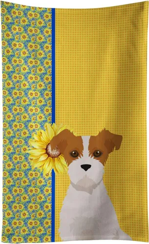 Vista 48 de Caroline's Treasures WDK5313KTWL - Toalla de cocina con diseño de girasoles de verano, color negro y tostado, Airedale Terrier, toalla de mano