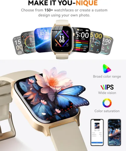 Vista 5 de Relojes inteligentes para mujeres y hombres, reloj de seguimiento de actividad física con 110 modos deportivos, contador de pasos/monitor