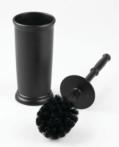 Vista 6 de mDesign Cepillo de Inodoro y Soporte - Cepillo de Baño Cubierto - Limpiador de Inodoro en Pie en Soporte Moderno - Cepillo de Limpieza Profunda