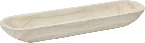 Vista 9 de Creative Co-Op Cuenco decorativo de madera de paulownia, color negro
