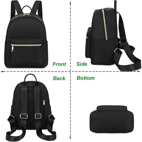 Vista 4 de Mini mochila para niñas resistente al agua pequeña mochila bolso de hombro para mujeres adultos niños viaje escolar