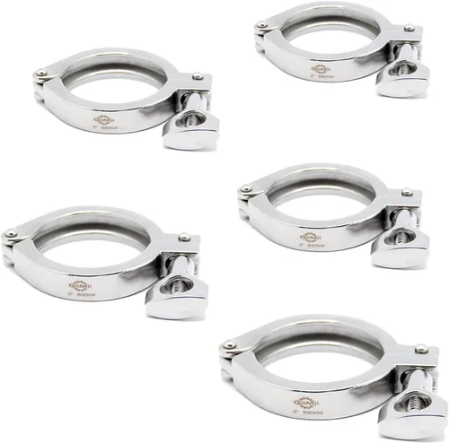 Vista 10 de Tri Clamp 0.5-0.75" Acero inoxidable 304 Heavy Duty Sanitaria Abrazadera Solo Pin con Junta de Silicona